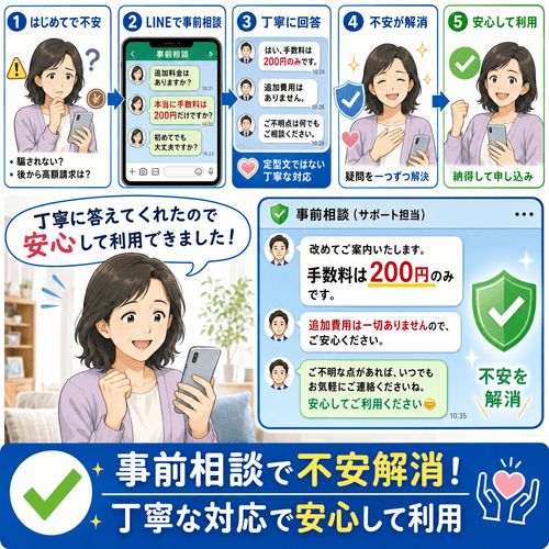 カイトリングのLINEサポートの丁寧さへの評価