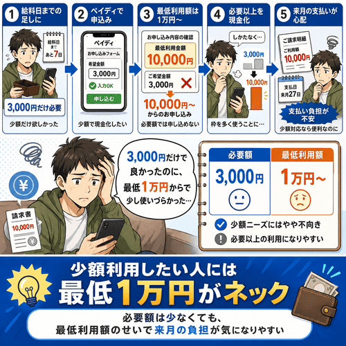カイトリングの少額利用の制限に関する不満