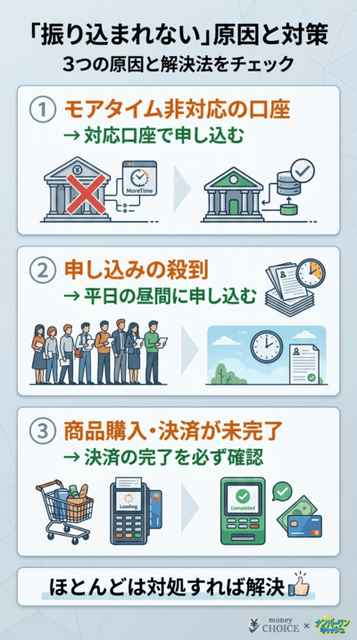バンクレジットで「振り込まれない」となる原因と対策