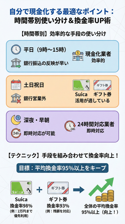 自分で現金化する最適なポイントについて