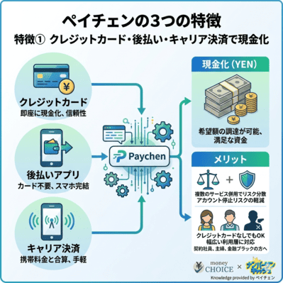 ペイチェンの１つ目の特徴を解説しているインフォグラフィック画像