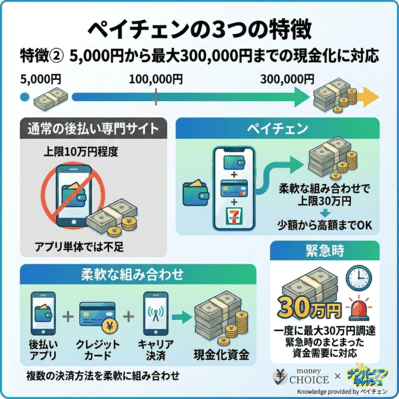 ペイチェンの2つ目の特徴を解説しているインフォグラフィック画像