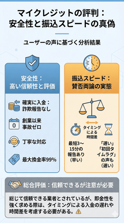 マイクレジットの評判:安全性と振込スピードの真偽