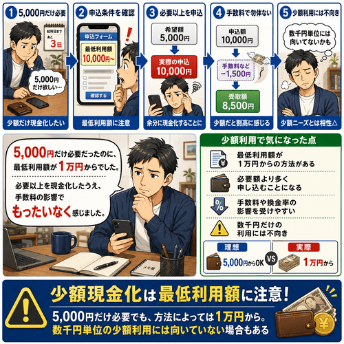 HIT（ヒット）の最低利用金額（1万円〜）の壁に対する不満