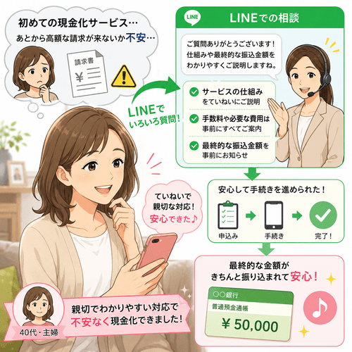 ナンバーワンキャッシュの初心者にも分かりやすいサポート対応への評価