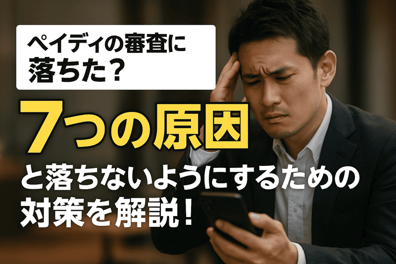 ペイディの審査に落ちた？ 7つの原因と落ちないようにするための対策を解説！