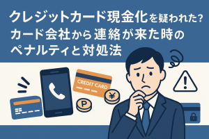 クレジットカード現金化を疑われた？カード会社から連絡が来た時のペナルティと対処法