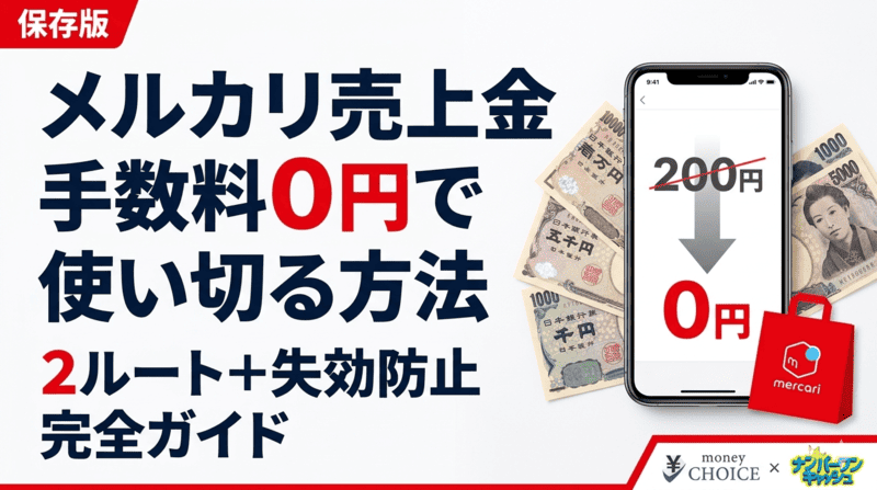 手数料0円で損しない！メルカリ売上金をメルペイで使う方法と手順