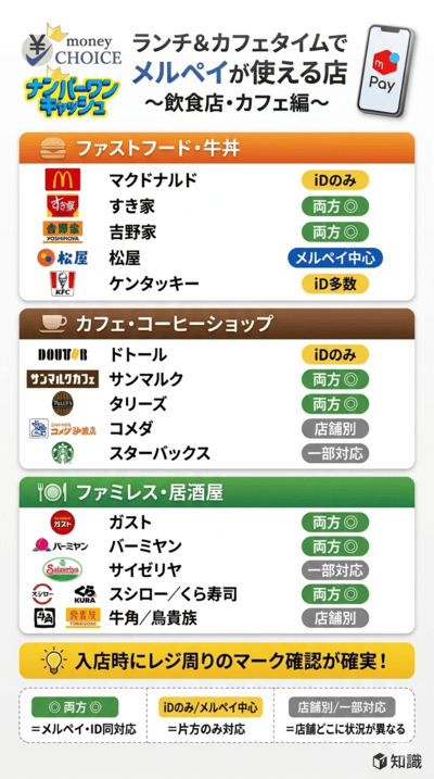 【飲食店・カフェ】ランチや休憩でメルペイが使えるお店