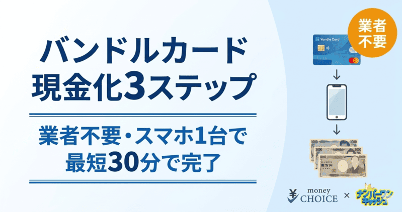 バンドルカードを自分で現金化する3ステップ！ポチっとチャージ換金完全ガイド