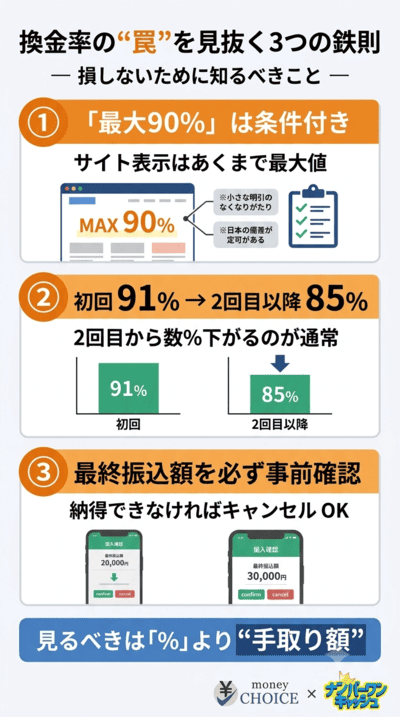 キャッツマネーの換金率の真実と振り込まれる実際の金額