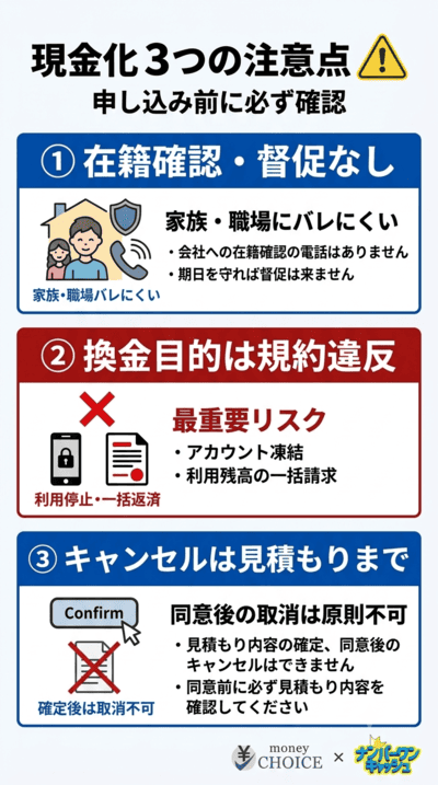 買取JACKで現金化をする際に絶対に知っておくべき3つの注意点