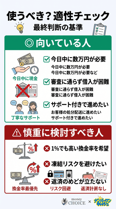 買取JACKをおすすめできる人・できない人